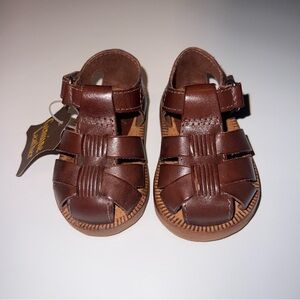 Brown Kids Sandals, Notch Above, Size 1
